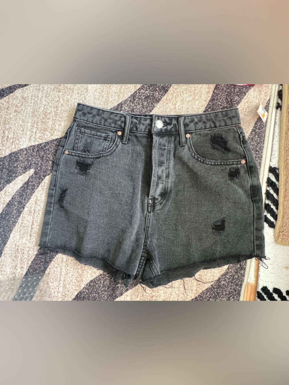 wild fable Black Denim Shorts with Subtle Texture NWT